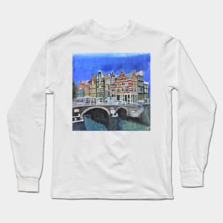 Amsterdam, Canals and Bridge, Long Sleeve T-Shirt